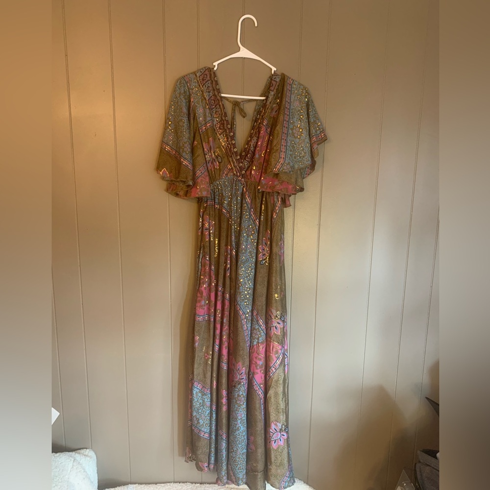 Style Unlimited Pink, Turquoise and Brown Floral Dress